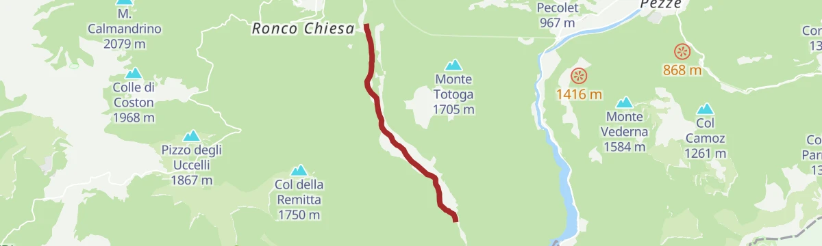 Route map: Torrente Vanoi E3